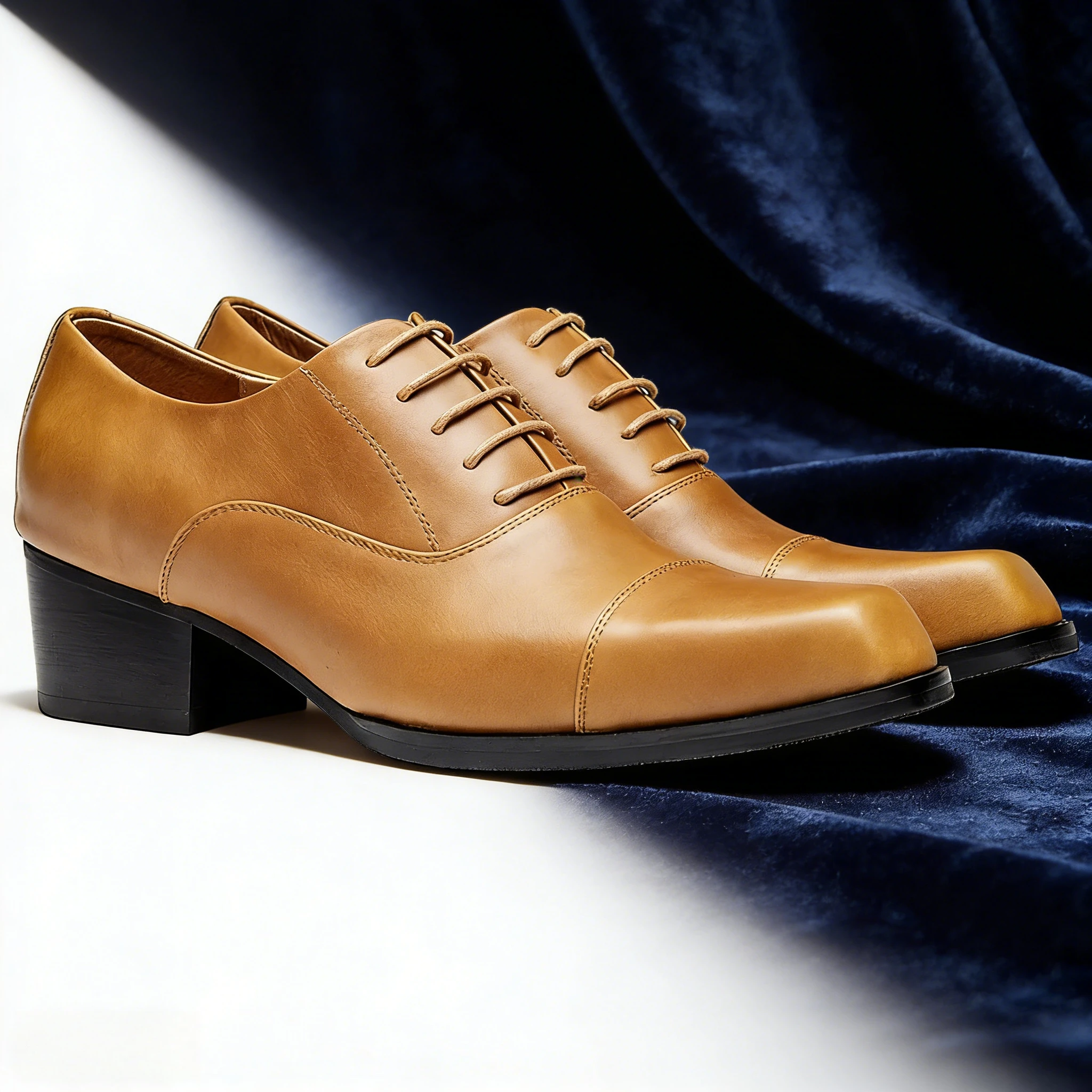 

Мужские свадебные туфли высокого класса, туфли-оксфорды из натуральной кожи с квадратным носком, мужские деловые туфли на высоком каблуке, увеличивающие рост