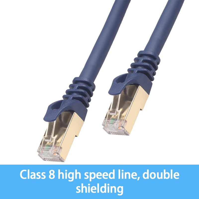 Ethernet Network Cable Double-shielded Environmental Durable High-elasticity Waterproof For Outdoor Cable Wires Category 8 40gb