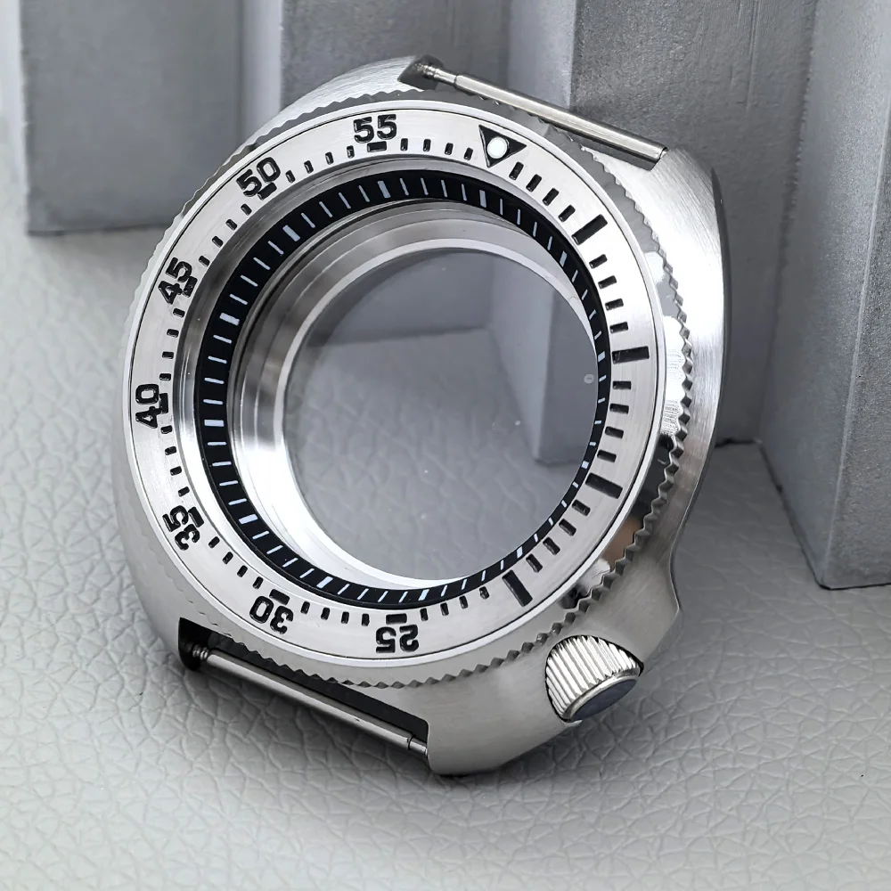 Mod 6105 6309 Turtle Abalone Case NH35 Watch Cases Fit For 7S26 NH35 NH36 Movement 28.5mm dial Sapphire crystal glass Cases