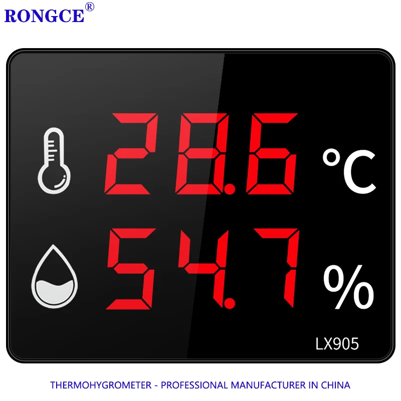 Digital Temperature and Humidity Instruments Thermometer Meter outdoor Sauna Swimming Pool uesd LED with Temperature Sensor