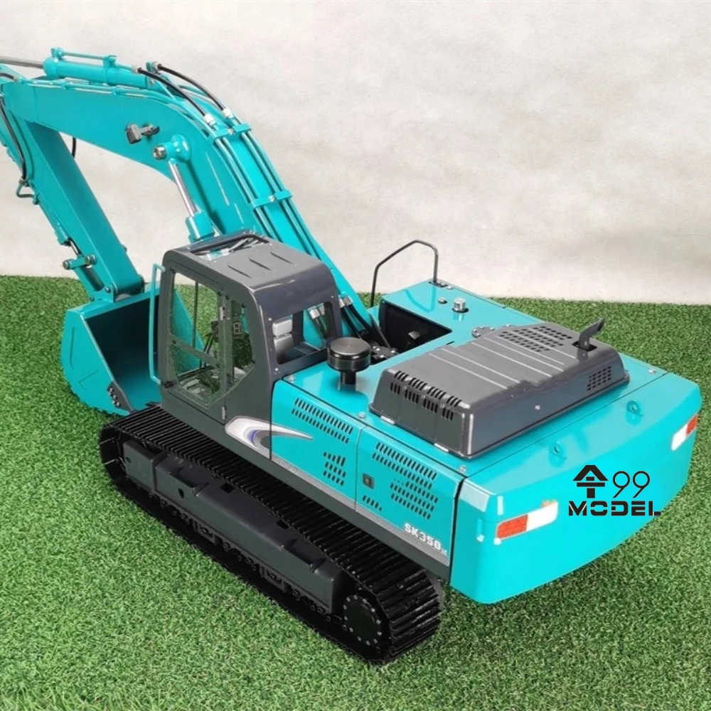 350 Hydraulic RC Excavator Metal Model 1/14 Tracked Excavator Construction Machinery RTR Version Remote Control Truck Model Toy