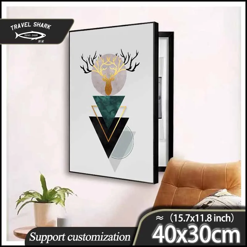 

Travel Shark Nordic Decorativ Paintings Of Electric Box Elk Poster Wall Creative Art Pictures Frame Decor For LIVE ROOM 45x35CM