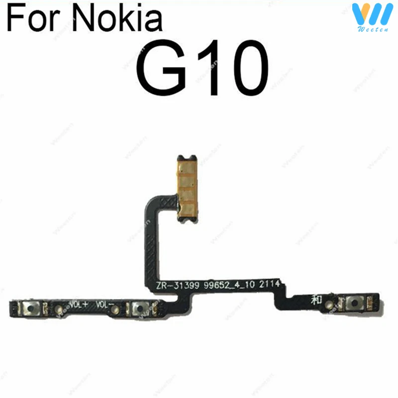 Volume Power Button For Nokia G10 G11 G20 G21 G50 ON OFF Power Volume Side Key Switch Buttons Flex Cable Ribbon Replacement Part