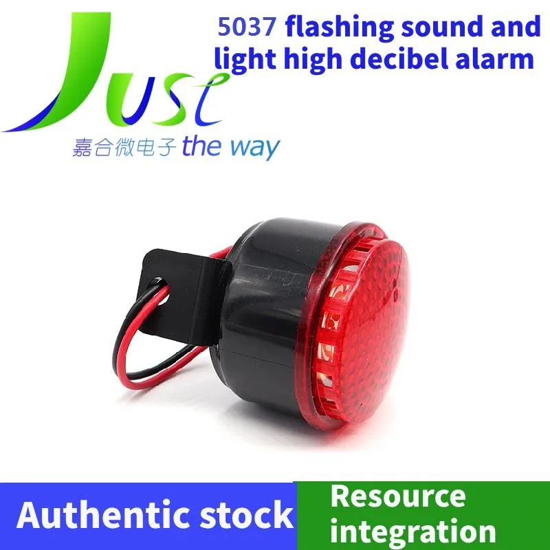 Campainha de alarme decibel alta 911, 5037-24, som intermitente e luz, 120DB, 3V-24V fogo, alarme, 6 tons