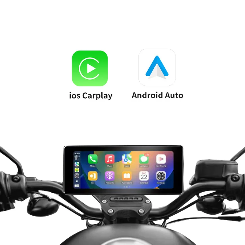 

New motorcycle wireless carplay intelligent screen projection car machine 6.86 inch high definition display anti-theft bracket