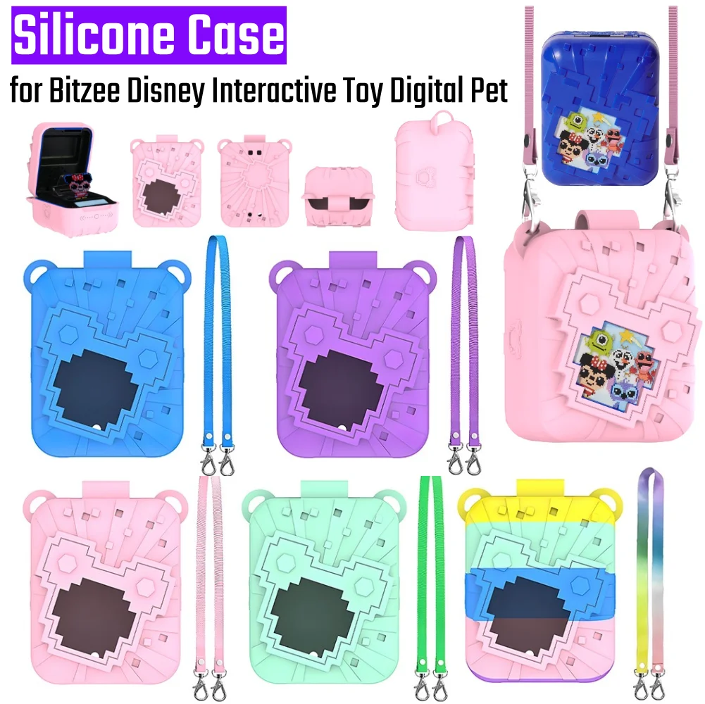 Funda de silicona con cordón, funda protectora, soporte protector, piel para Bitzee Dis Ney, mascota Digital interactiva