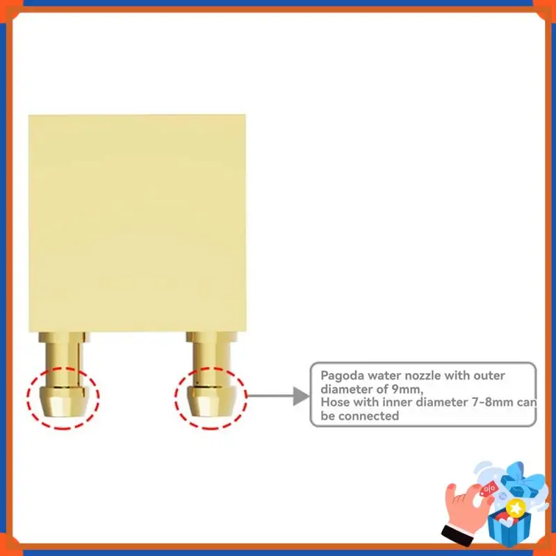 

Компактный медный водяной охлаждающий тепловая пагода, водяной носик для игрового охлаждения ПК, здания ZT4040C