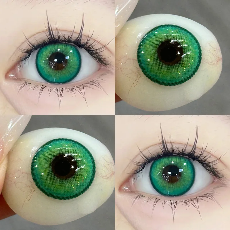 KSSEYE 1pair Halloween Color Contact Lenses for Eye With Prescription Green Contacts Anime Purple Lenses Contacts Cosplay Yearly