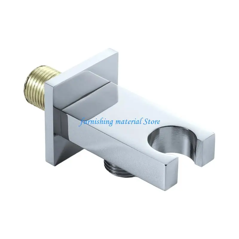 Y5GD Elegant Square Shower Head Support Polishes Metal Shower Arm Brackets 1/2 Suitable for Hotel & Residential Bathrooms