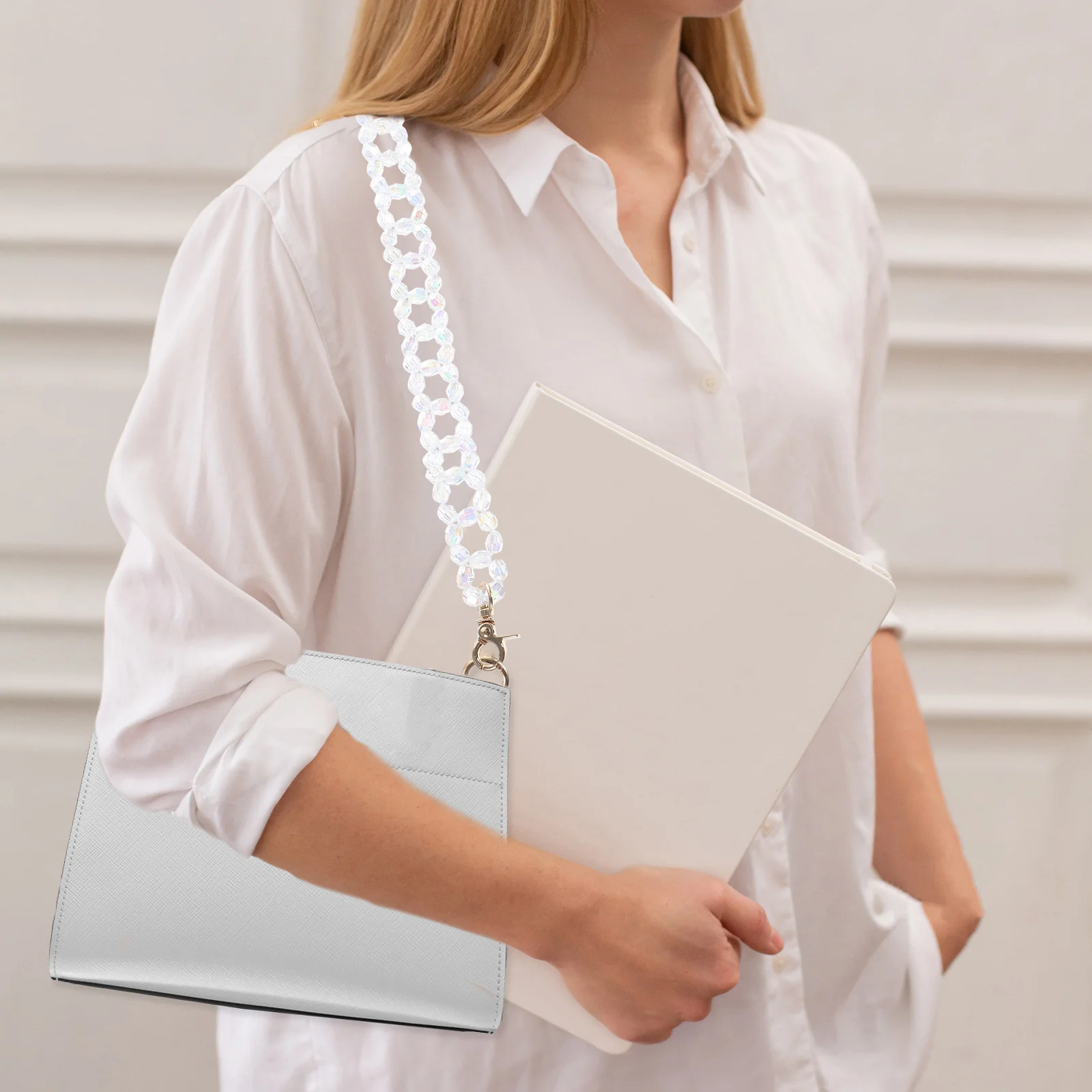 

Bag Chain For Women Handbag Strap Replacement Detachable Shoulder Crossbody Purse Chain Accessory 120Cm Crystal