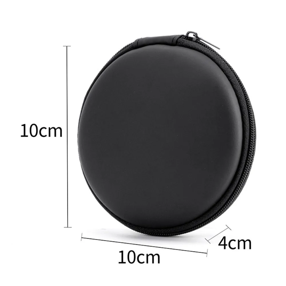 Durable Mini EVA Storage Box Black Portable Zipper Earphone Case Protective Storage Case Charging Cable