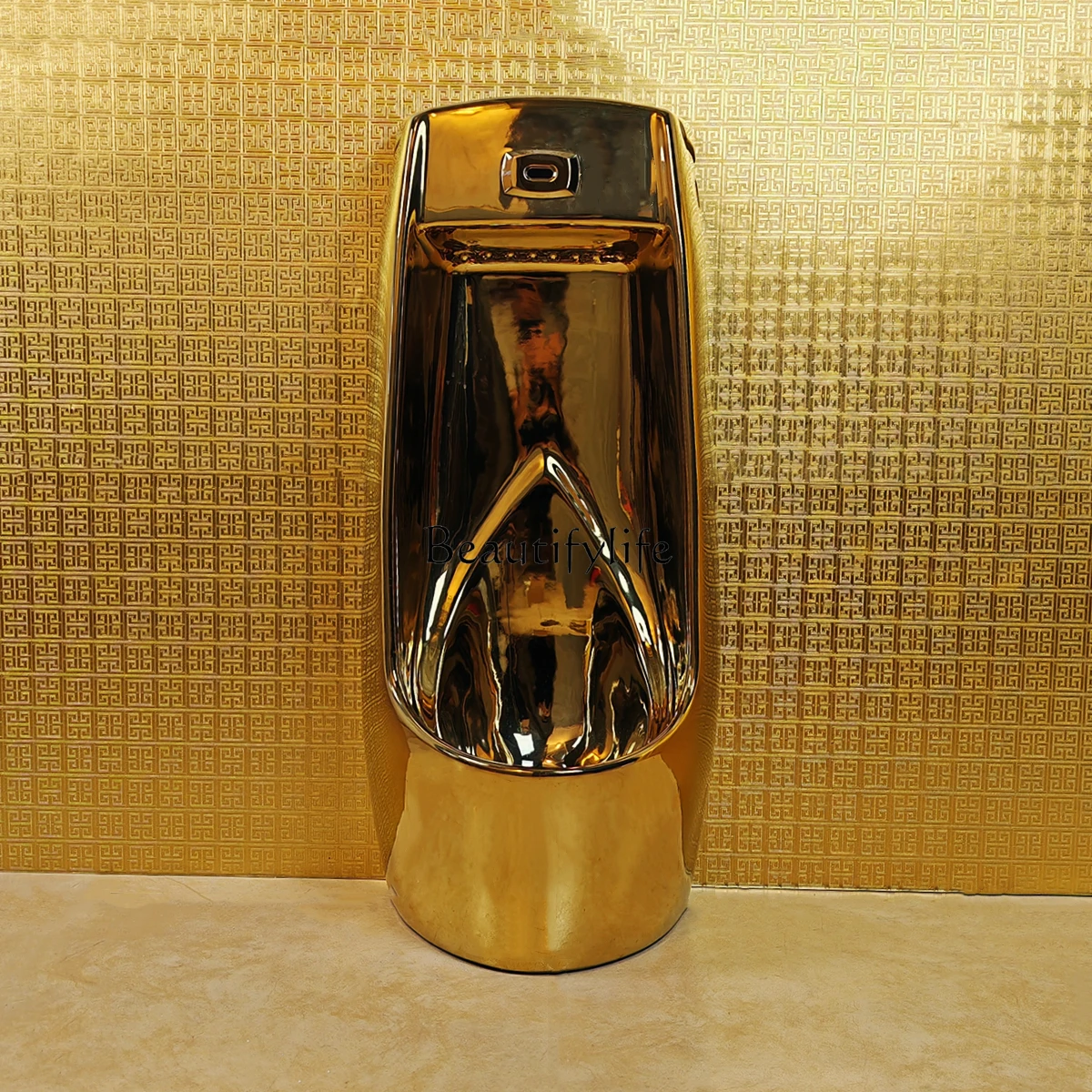

Golden urinal European ceramic gold deodorant floor type