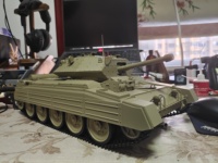 Coolbank 1/16 Scale British Crusader Tank Remote Controlled Military Model Toy With Sound Light Smoke Features