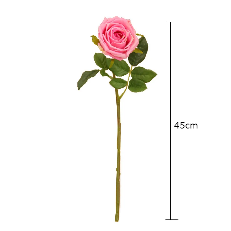 Yellow Rose Artificial Flowers Silk Bouquet High Quality Big Rose for Wedding Decoration Fake Flowers Red for Home Table Decor