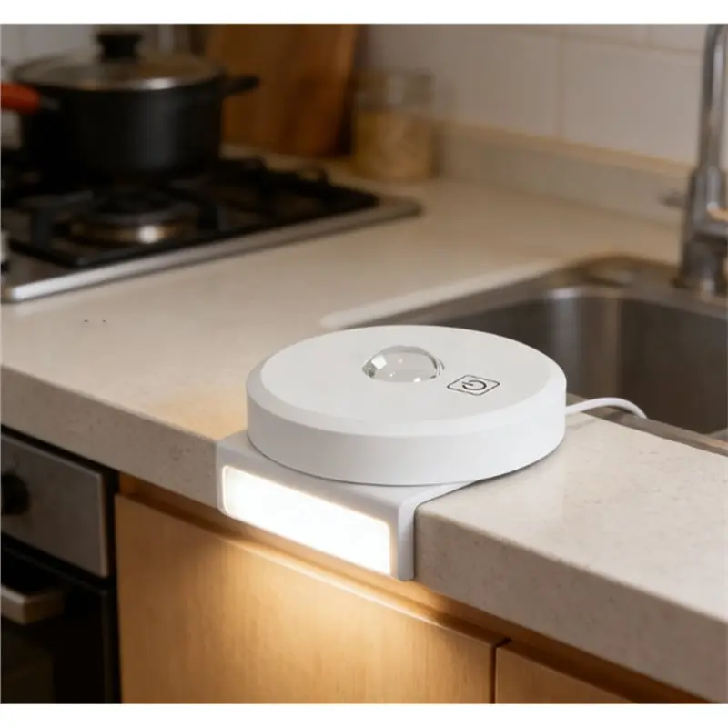 A34R No Wiring LED Night Light, Wireless Cabinet Light, Rechargeable Small Spotlight Intelligent Sensing Handheld Light 1Pc