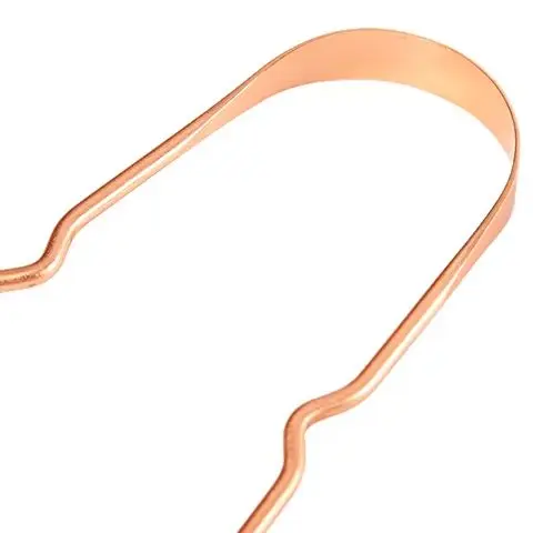 

1PCS Fresh Breath Dental Cleaning Simple Copper Tongue Scraper Cleaner Health Oral Care Hygiene Tools