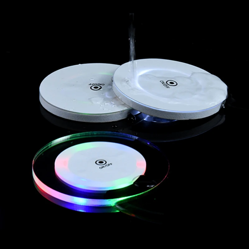 LED Coaster Acrylic Bar Cocktail Flash Base Mats