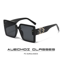 Classic Brand Designer Square Sunglasses Women 2023 New Trendy Sun Glasses Fashion Vintage Luxury Diamond Big Frame Shades UV400