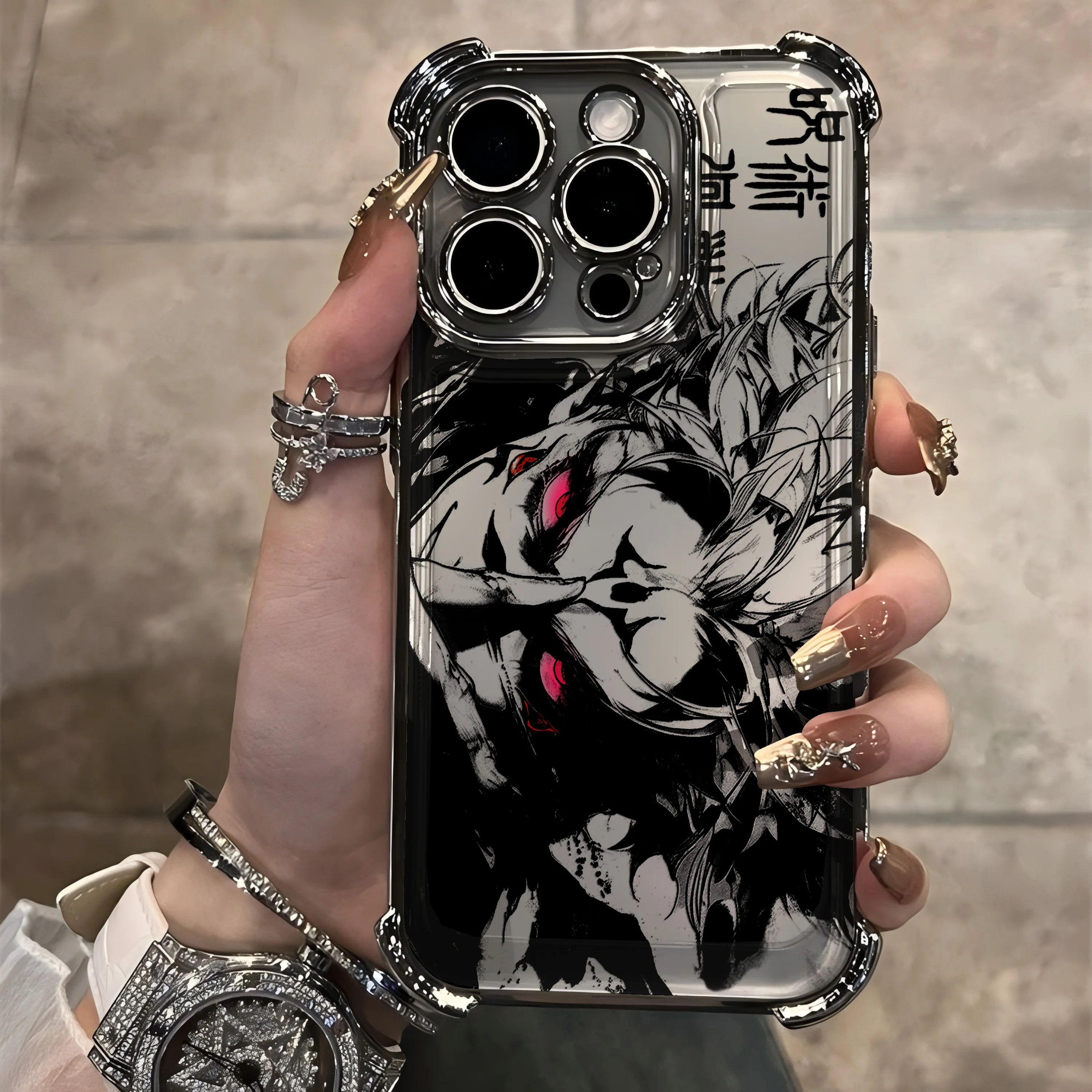 Anime Jujutsu Kaisen Gojo iPhone-suojakuori - alternate angle