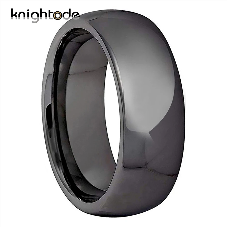 Fashion Gunmetal Color Tungsten Carbide Rings for Men Women Engagement Wedding Band Can Engraving Name Date Comfort Fit