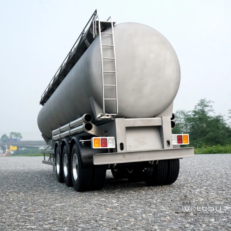 LESU 메탈 1/14 40피트 오일 탱크 가스 탱커 세미 트레일러 RC 타미야 트랙터 트럭 원격 조종 장난감 자동차 모델 Th14463