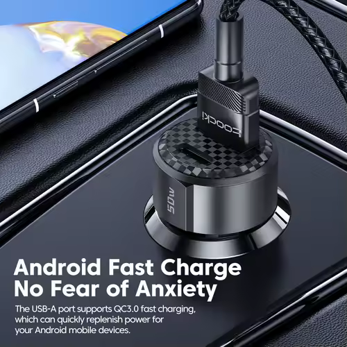 Toocki 50W QC PD 3.0 Car Charger Quick Charge 4.0 USB Type C Car Fast Charging For iPhone 12 13 14 Huawei Samsung Xiaomi POCO - Image 2
