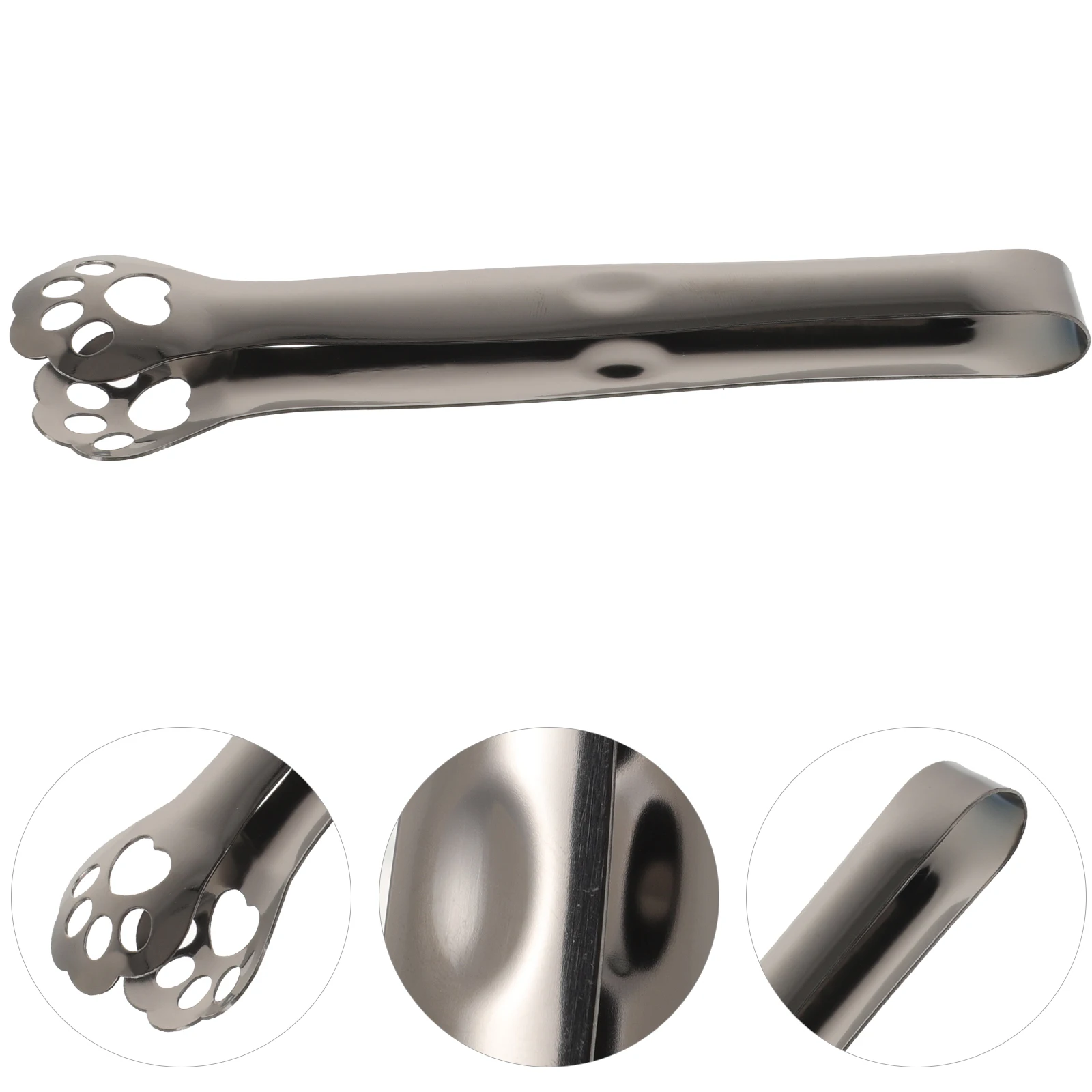 

Serving Tong Buffet Stainless Steel Bread Clip Tongs Kitchen Manual Cooking Black 430 for Food