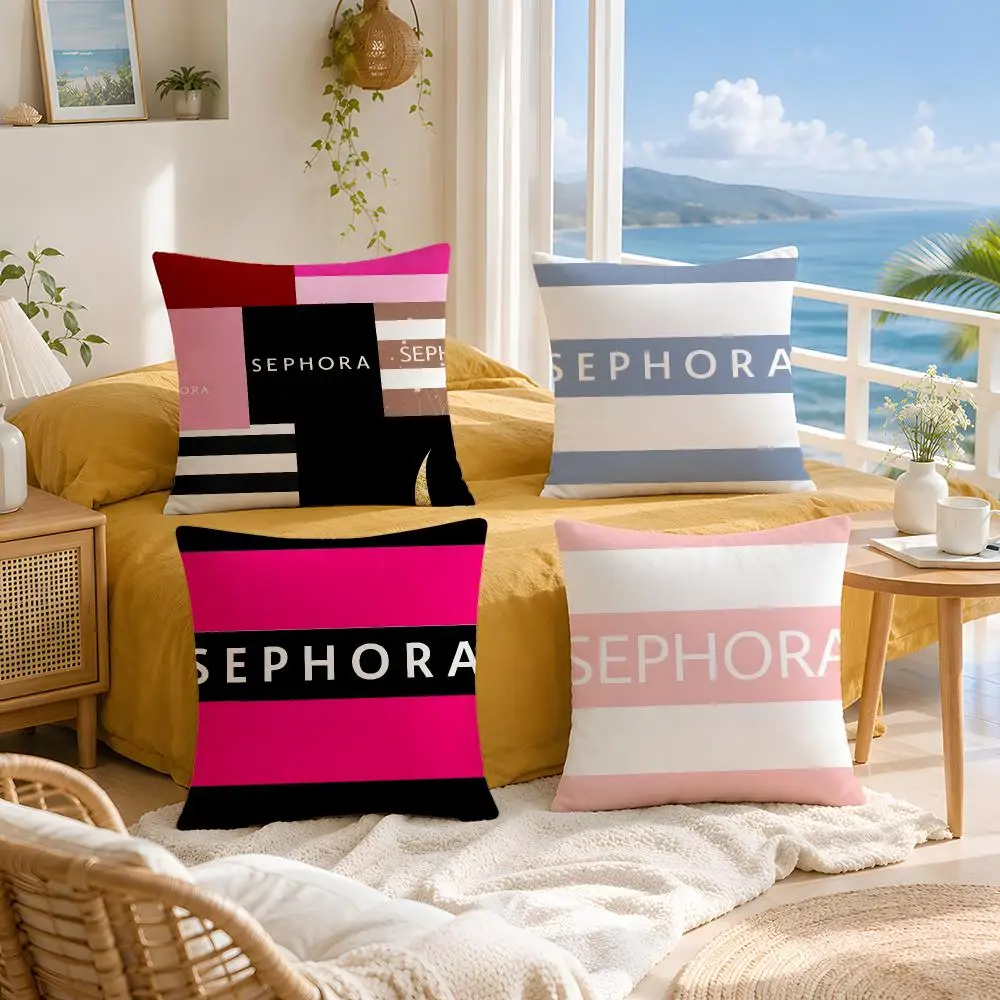 brand Sephora Cushion Cover Throw Pillow Short Plush Fresh Natural Cushion for Living Room Sofa Ornament Present Gift