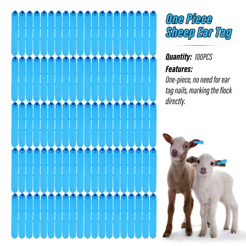 100Pcs Sheep Ear Tags Livestock Animal Ear Tag Card Goat Markers Without Numbers Farm Animal Identification Cards