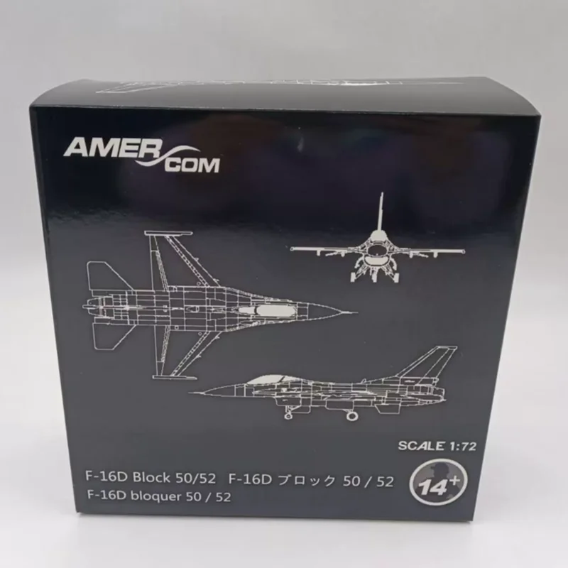 AMER 1/72 Scale United States F16D F-16D Greek Air Force Fighter Aircraft Die-cast Alloy Aircraft Model Collectible Decorative