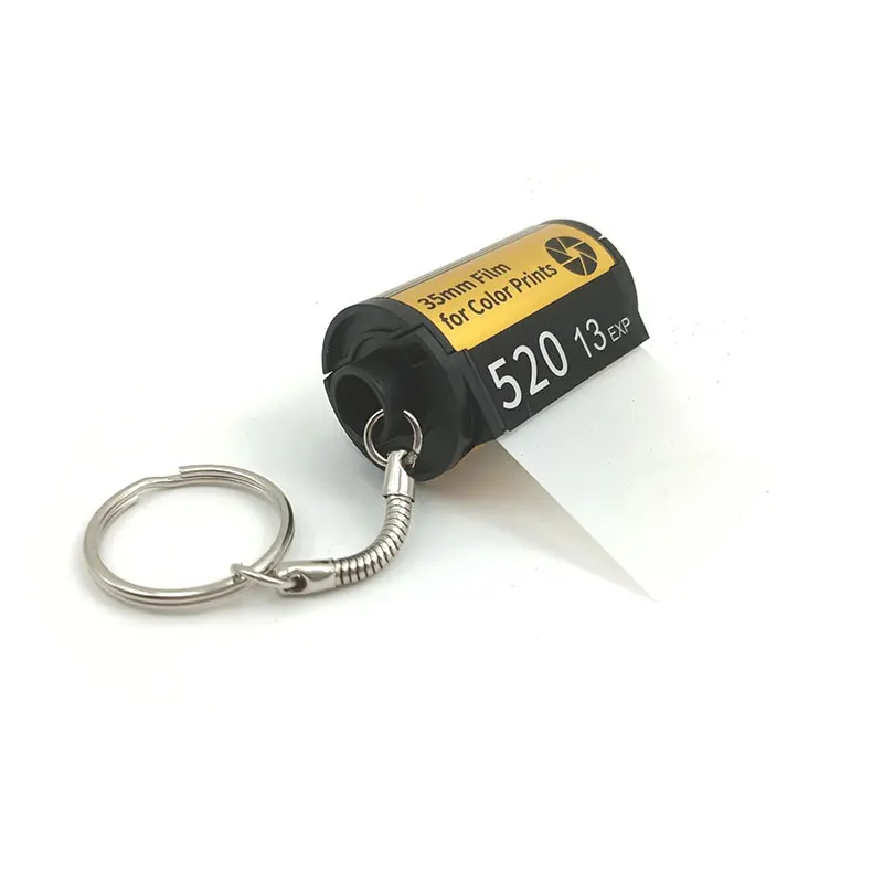 Empty Photo Film Roll Keyring Personalised Romantic Gifts Film Keychain Plastic Cassette