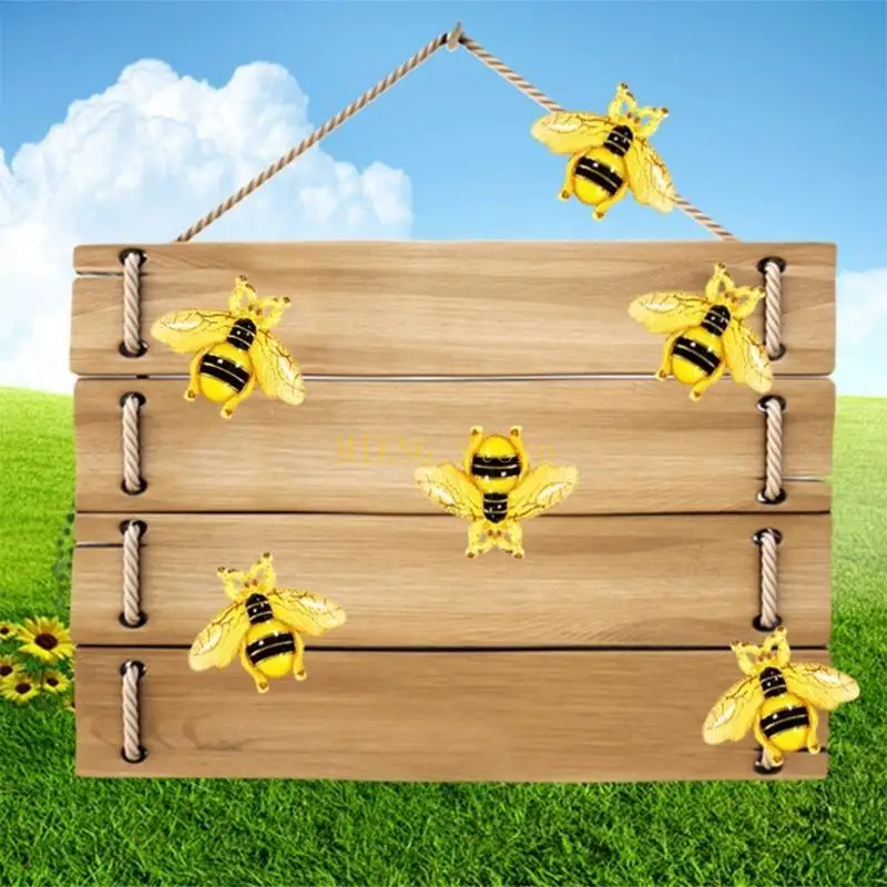 20 قطعة/الحزمة مجموعة الدبوس الزخرفية لطيف ثلاثية الأبعاد على شكل النحلة مجموعة مسامير الإبهام صندوق مختوم أفضل بيع #5