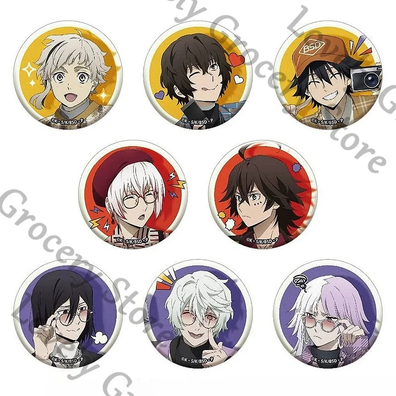 Genuine Anime Bungo Stray Dogs Sigma Fyodor D Nikolai Gogol‌ Nakajima Atsushi Cosplay Cartoon Badge Pendants Emblem Brooch Gift