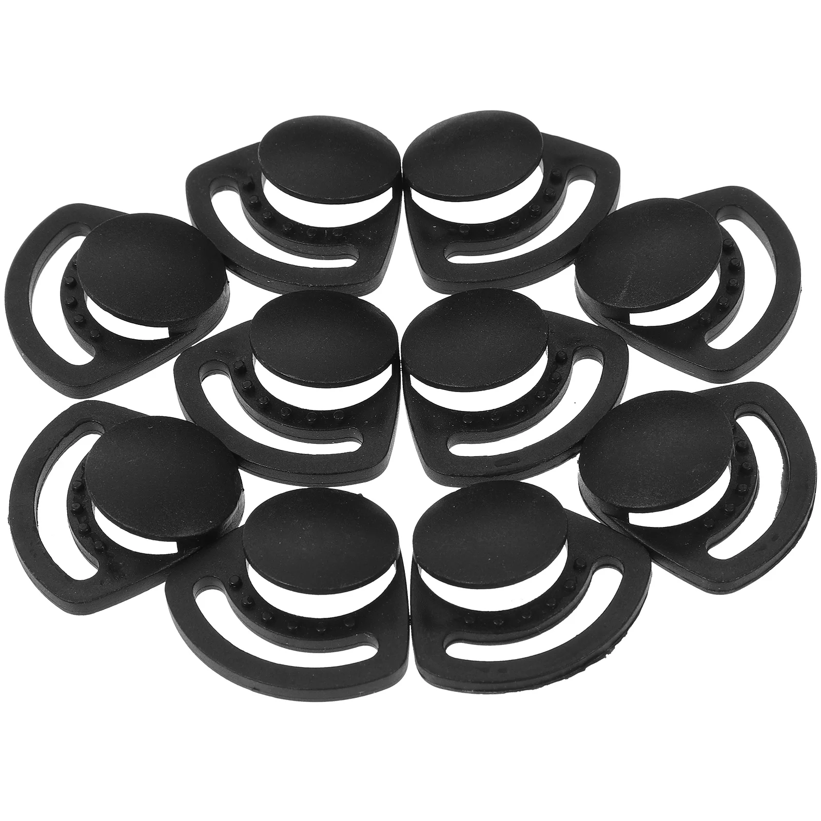 

10 Pcs Hard Hat Accessories Ski Chin Strap Buckle Appendix Construction Attachments Repair Kit Black