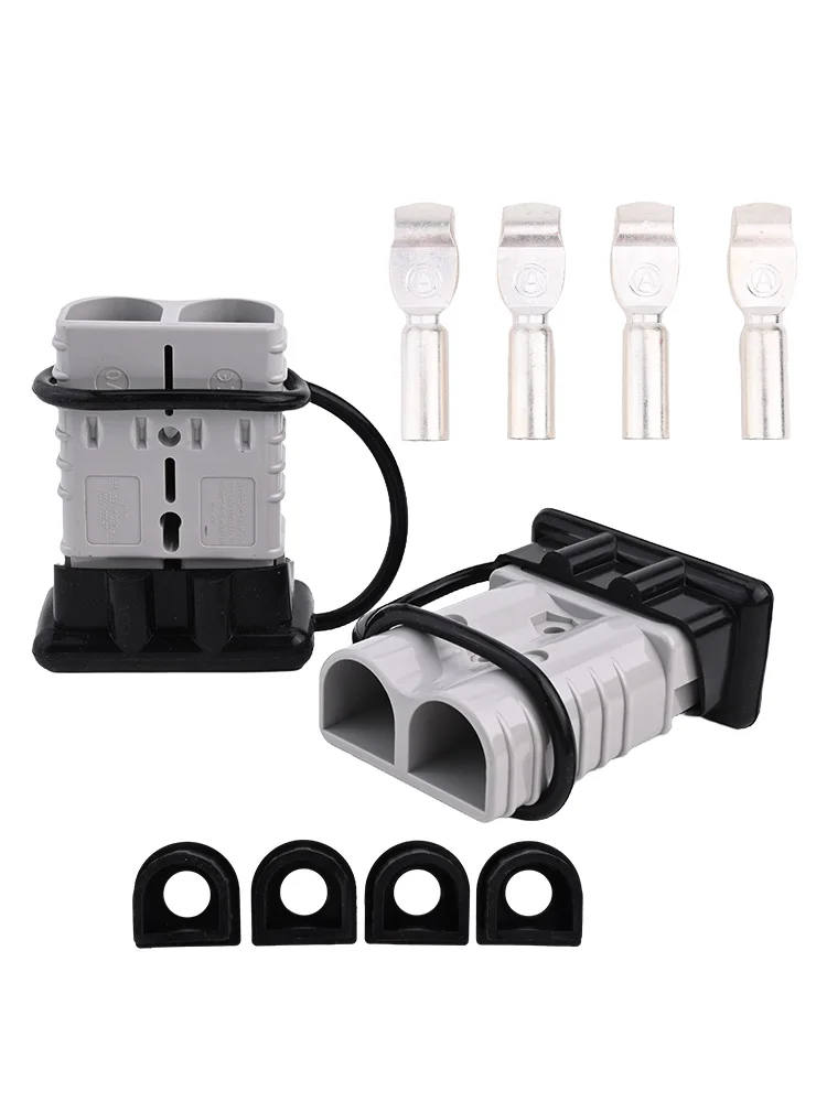 2PCS 350A Quick Connect Power Connector Kit Silver Plated Copper For Winch Trailer Battery Cable Terminal Block