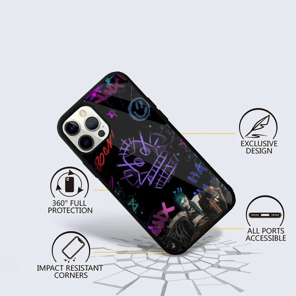 L-League of L-Legends LOL-S Jinx Phone Case For iPhone 15,14,13,12,11,Plus,Pro,Max Mini Magsafe Magnetic Wireless Charging