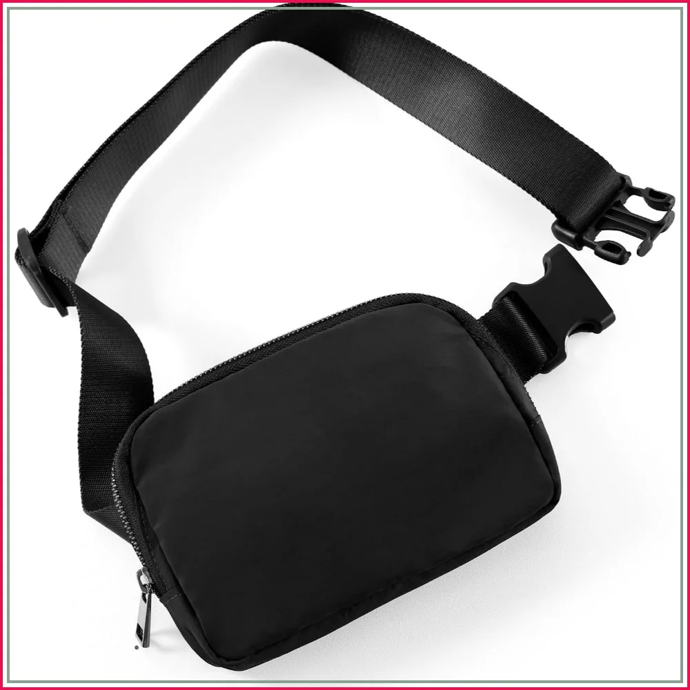 

Mini Belt Bag with Adjustable Strap, Small Fanny Pack for Workout Running Travel Hiking, Black