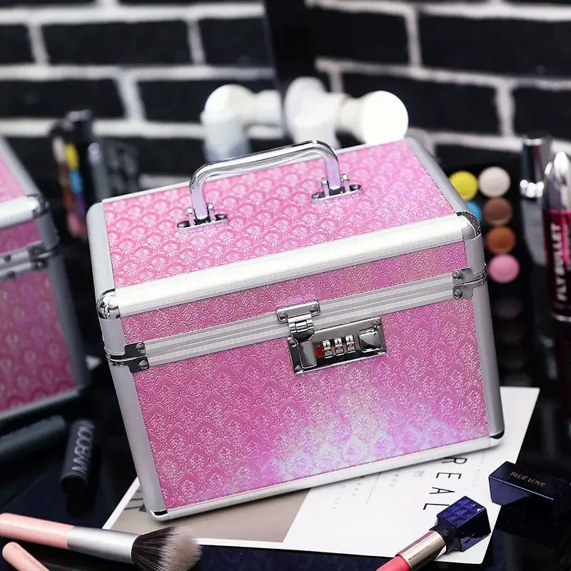 New Beauty Makeup Box Artist Professional Cosmetic Cases Make Up Tattoo Nail Multilayer Toolbox Storage Organizer Suitcase Bag