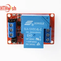 5V/12V 30A 1-Channel Relay Module+Electronic With Optocoupler 5V/12V 30A Two-way isolation relay module High/low level trigger