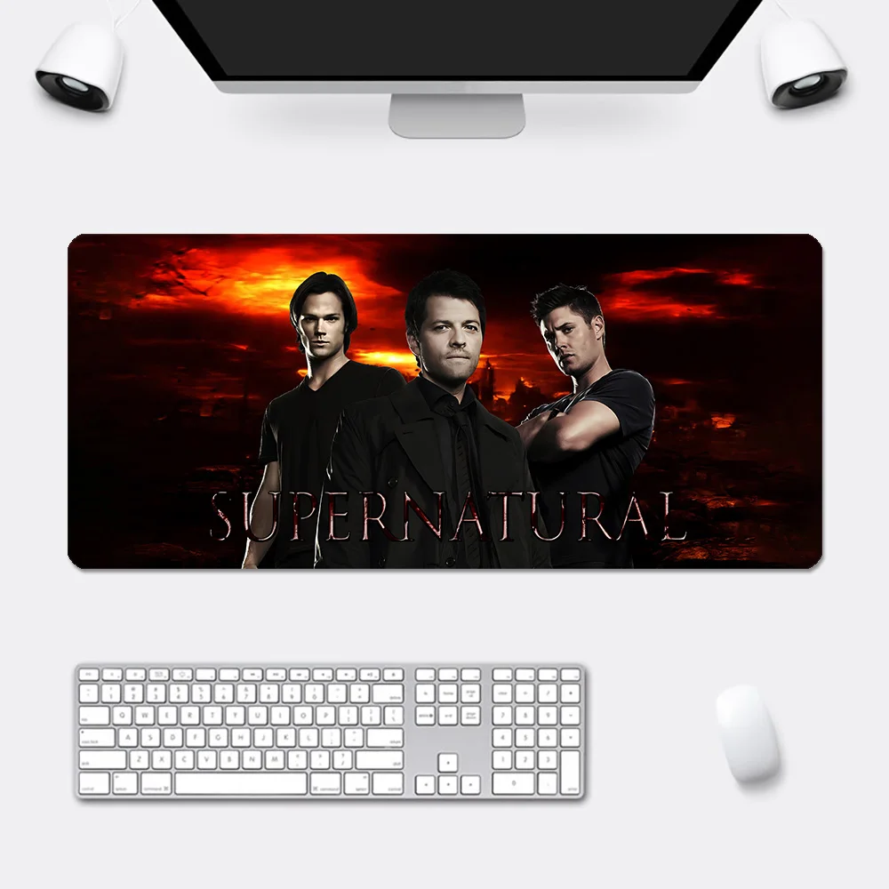 U.S. Dramas Supernaturals Mousepad HD Printing Computer Gamers Locking Edge Non-slip Mouse Pad XXL90x40cm Keyboard PC Desk Pad