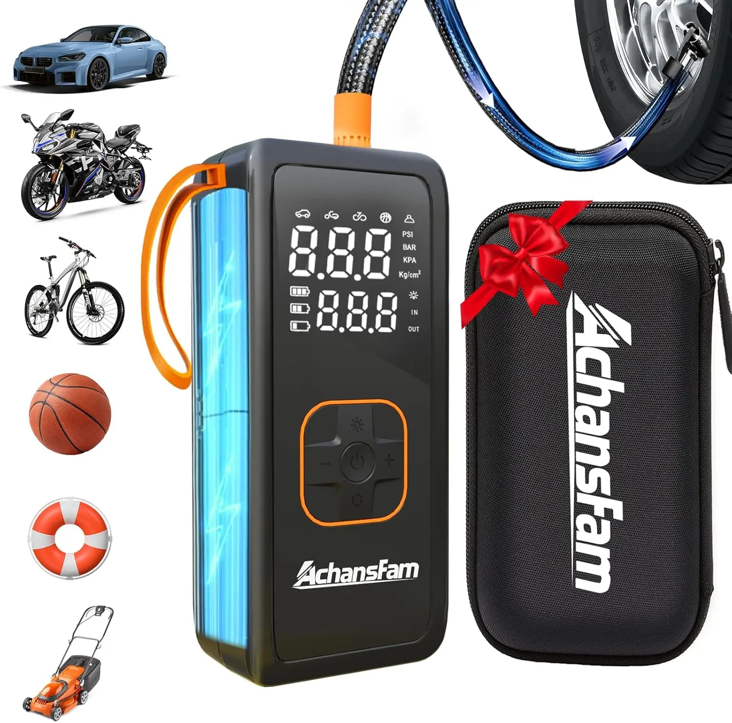 

Tire Inflator Portable Air Compressor, 150PSI CordlAir Pump with Fast Inflation