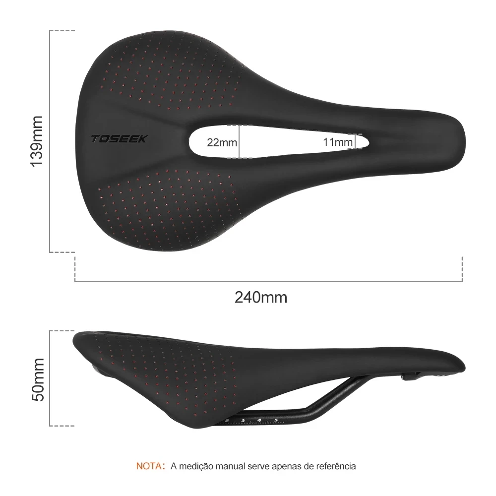 TOSEEK SD102 Bicycle Saddle Seat Bike Road MTB Mountain Racing Cushion 7mm Round Rail EVA Material