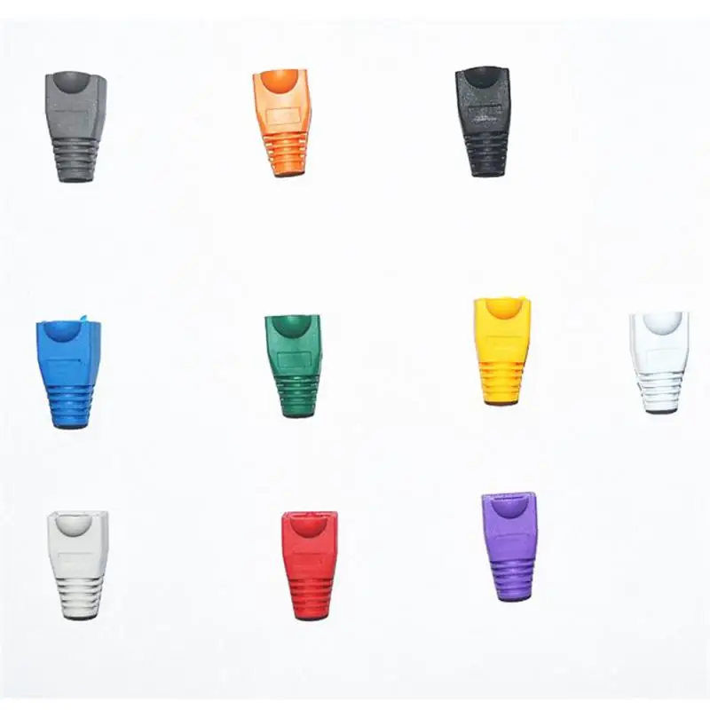 CAT6 CAT5e Adapter Ethernet Network Cable Connector Plugs RJ45 Caps Cat 5 CAT6 protective sleeve multicolour