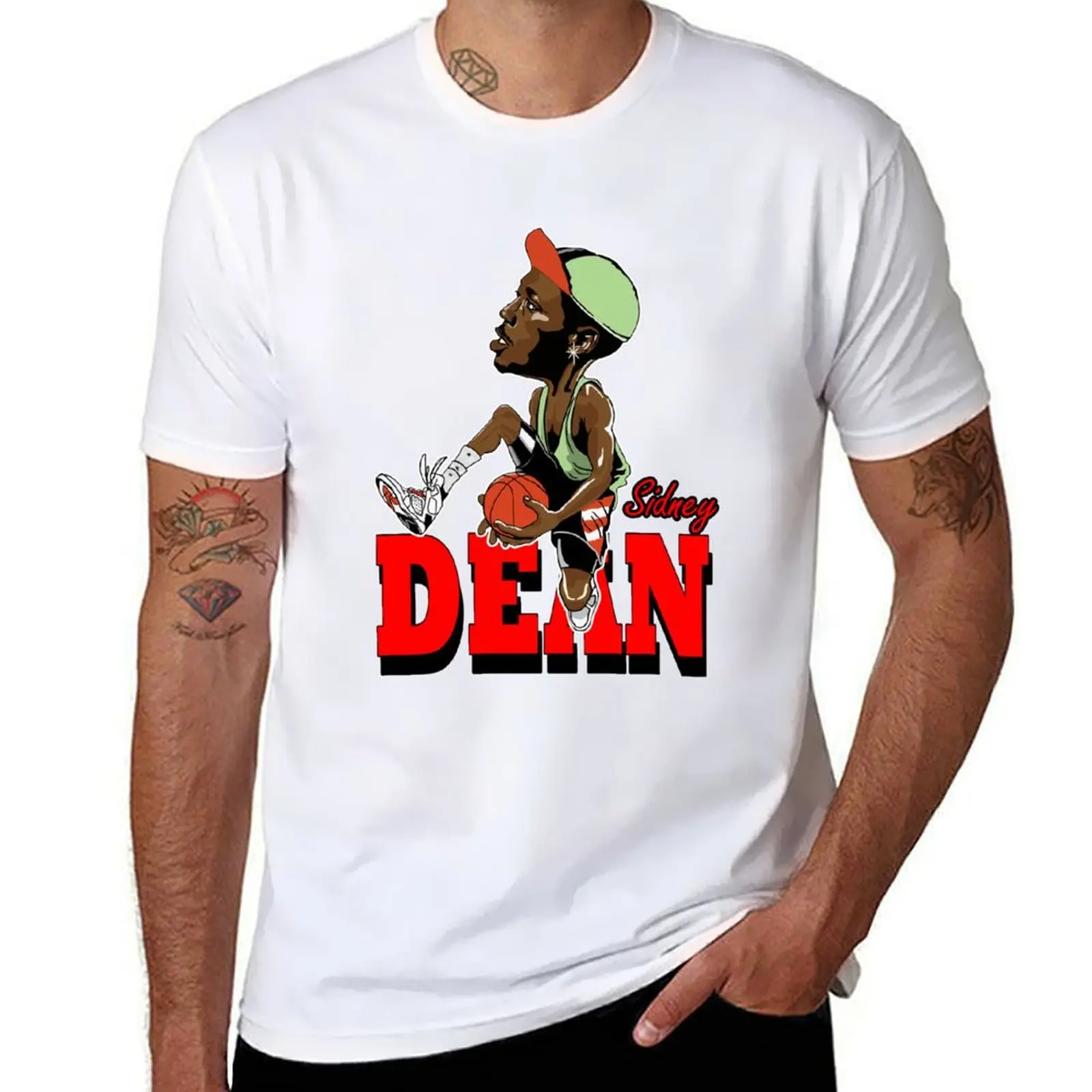 

SIDNEY DEAN BASKETBALL FUNNY CARTOONS RETRO T-Shirt t shirt men 100% cotton luxury brand man t shirts for men casual T-Shirt