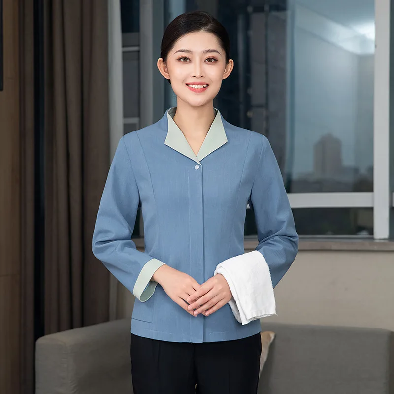 

Hotel Room Cleaning Uniforms Autumn Winter Property Hotel Cleaning Staff Uniforms Mall Hospital Cleaning Workwear Unisex