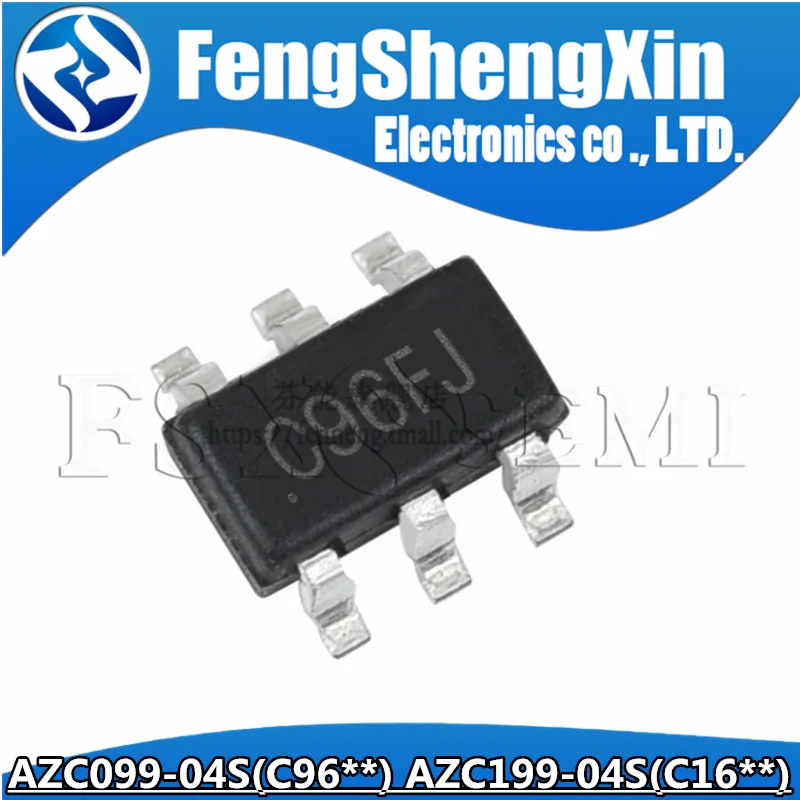 10PCS AZC099-04S R7G C96BJ c96** SOT23-6 AZC099-04S.R7G SOT23 C96GH AZC099 AZC099-04 AZC199-04S AZC199 C16WJ C16**