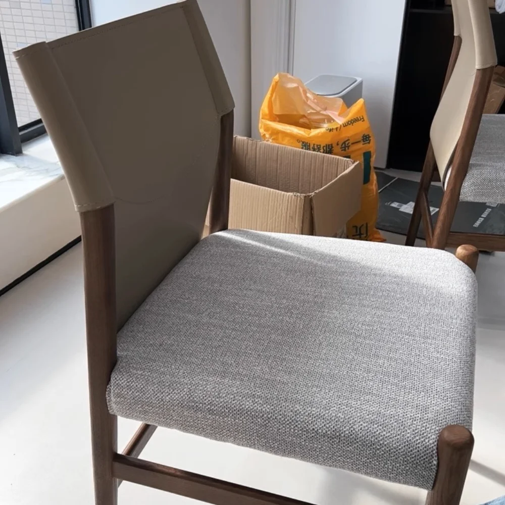 Medieval-style Saddle Leather Dining Chair