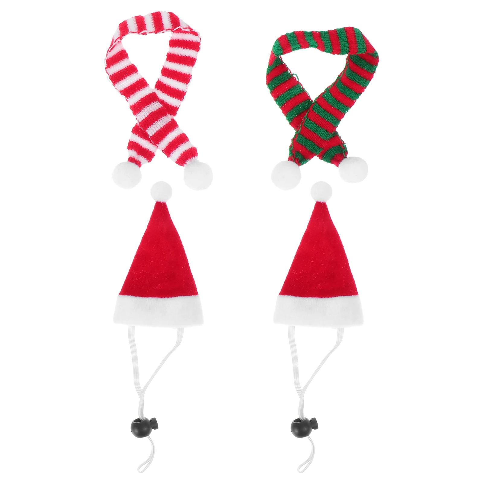 مجموعة إكسسوارات عيد الميلاد للحيوانات الأليفة مكونة من 4 قطع، زي عطلة رائع للأرنب الهامستر خنزير غينيا خفيف الوزن ودافئ للحفلات هدية