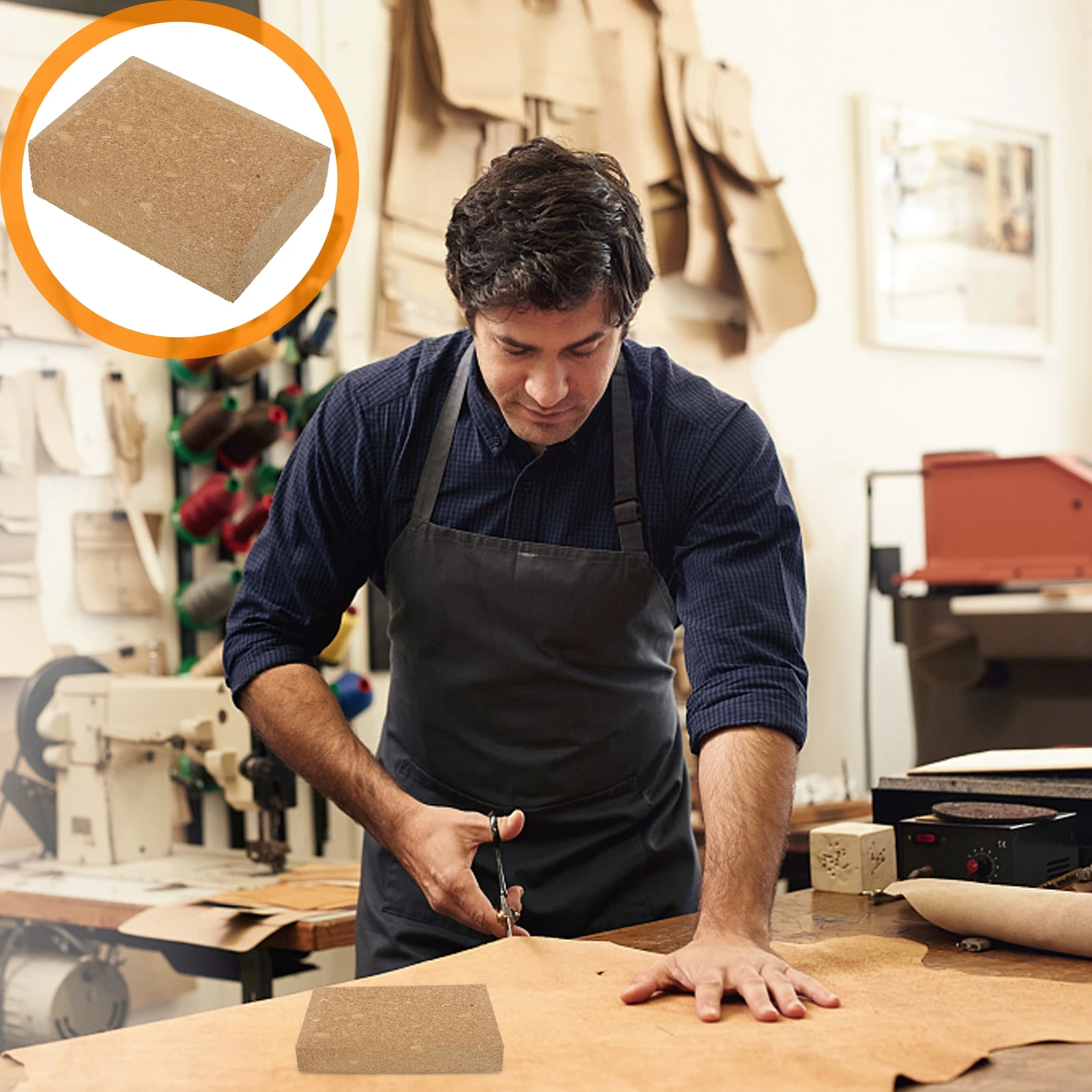 

Cork Pads Sandpaper Grinding Block Handcraft Polishing Tool DIY Sanding Tool Softwood Base Craft Accessories Efficient