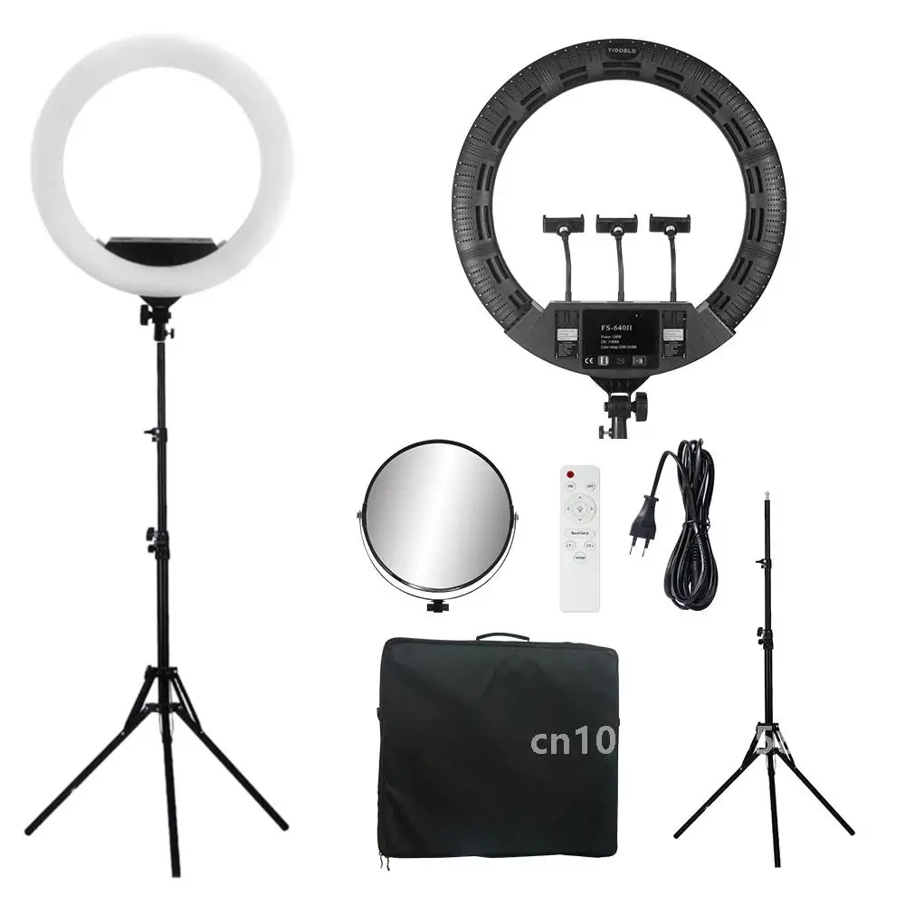 

Professional 22inch Led Ring Lamp 100W Yidoblo FS640II Ring Lights with Tripod for Makeup Tattoo Video Photo Studio Stream CRI95